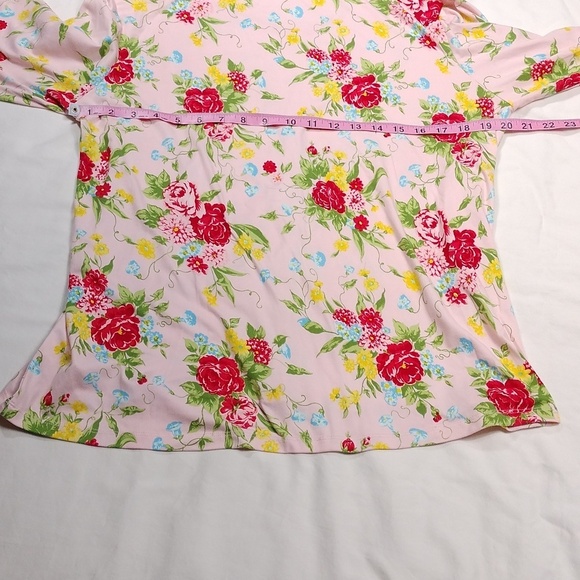 The Pioneer Woman Womens Floral Pink Top Size Large - Picture 9 of 9